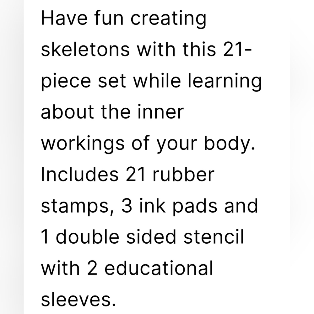 Kikkerland Anatomy Ink Stamp Boxed Set NWOT *UNUSED Age 3+ - Picture 4 of 10